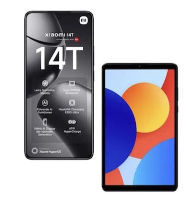 Über 68€ „Gewinn“ 🤯🔥 Xiaomi 14T + Redmi Pad für 79€ + o2 Allnet 10GB für 14,99€ mtl.