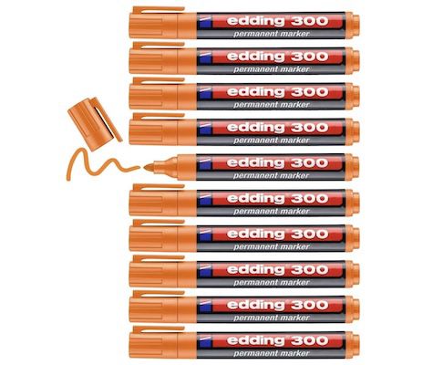 🟠 10x edding 300 Permanentmarker in Orange Rundspitze 1,5 3 mm für 5,24€ (statt 10€)