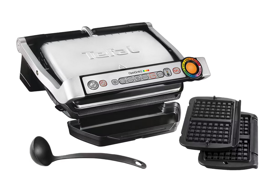 Tefal OptiGrill+ GC716D inkl. Waffelplatten & Schöpfkelle für 127,95€ (statt 155€)