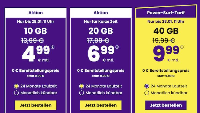 📱 sim24 Allnet Flat mit 10GB 5G für 4,99€ / 20GB für 6,99€ / 40GB für 9,99€ mtl.