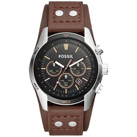 Fossil Coachman Edelstahl & Leder Herren Chronograph für 67,40€ (statt 119€)