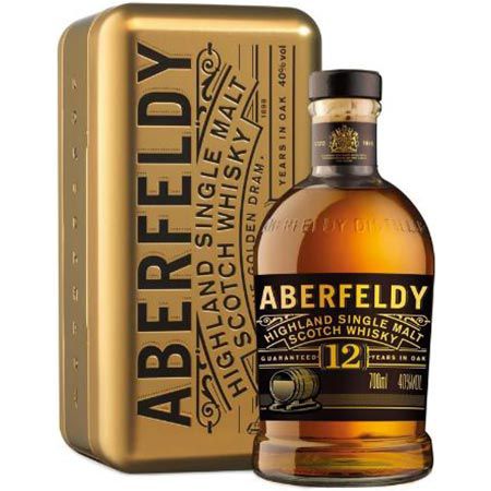 🥃 Aberfeldy 12 Jahre Single Malt Scotch Whisky in Goldbarren Dose ab 32,29€ (statt 37€)