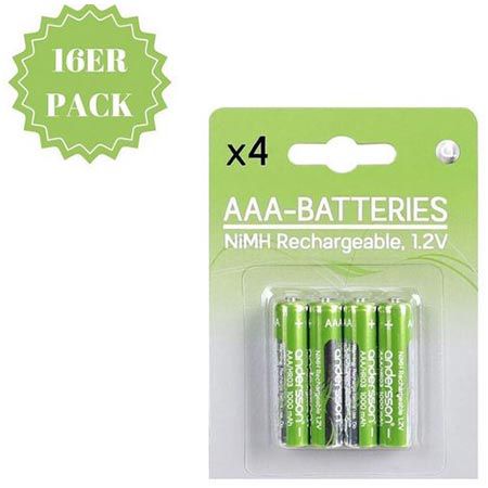 🔋 16er Pack Andersson AAA Akkus, 1.2V, 500mAh für 9,99€ (statt 30€)