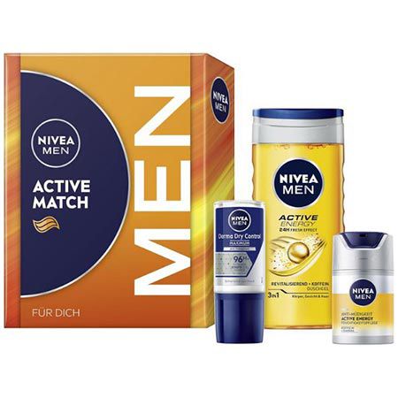 🧴 NIVEA MEN Active Match Geschenkset mit Duschgel, Gesichtspflege & Deo ab 6,30€ (statt 10€)