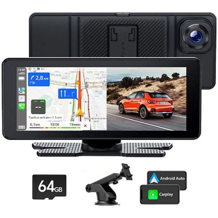 Volam 6,86″ CarPlay Screen für Apple Carplay & Android mit 2,5K Kamera für 71,99€ (statt 120€)