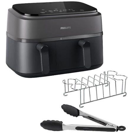 🍟 Philips Dual Basket Airfryer 3000-Serie mit Frühstücksset für 150,89€ (statt 180€)