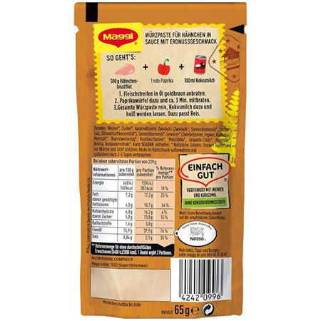 🥜 11er Pack Maggi Food Travel Würzpaste Erdnuss Asian Style ab 7,58€ (statt 13€)