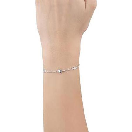 s.Oliver 925 Sterling Silber/Edelstahl Armband mit Herz Anhänger & Zirkonia für 20,10€ (statt 39€)