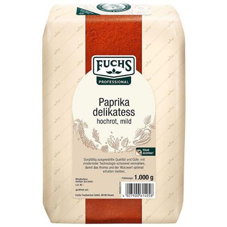 1Kg Fuchs Professional Paprika, Delikatess, Hochrot, schärfefrei ab 9,97€ (statt 16€)