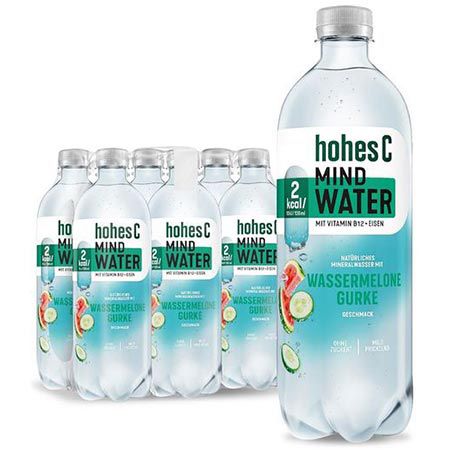 6er Pack hohes C Mind Water Wassermelone Gurke, je 750ml für 5,65€ (statt 7,50€)