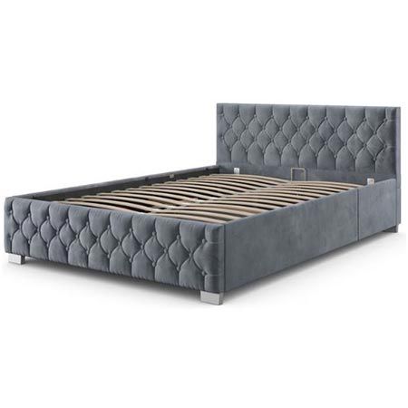 Juskys Nizza Polsterbett mit Samtbezug, 140×200 cm für 279,99€ (statt 380€)