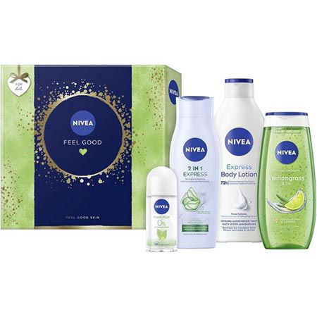 NIVEA Feel Good Geschenkset mit Bodylotion, Dusche, Deo & Shampoo ab 6,75€ (statt 11€)