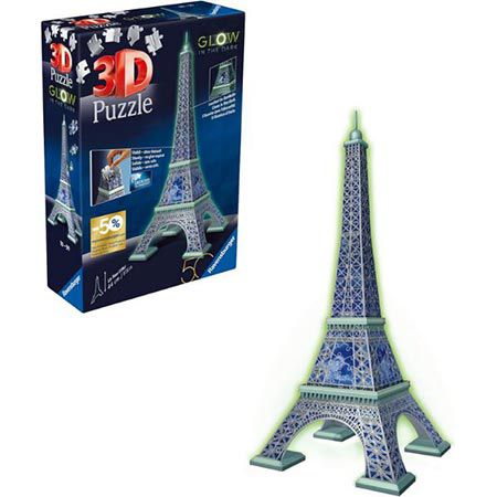 Ravensburger 3D Puzzle 11591 Eiffelturm Glow In The Dark Edition für 19,99€ (statt 27€)