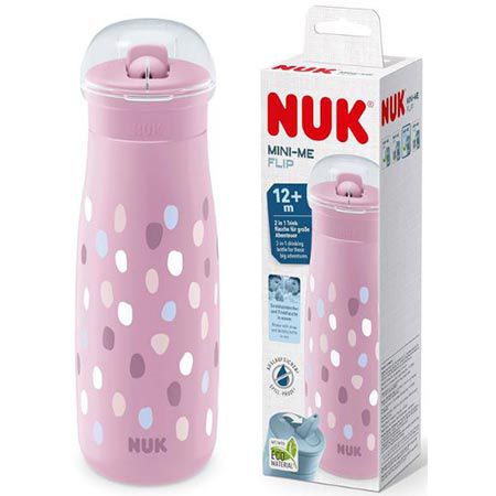 NUK Mini-Me Flip Flasche mit Strohhalm, 450ml für 6,89€ (statt 10€)