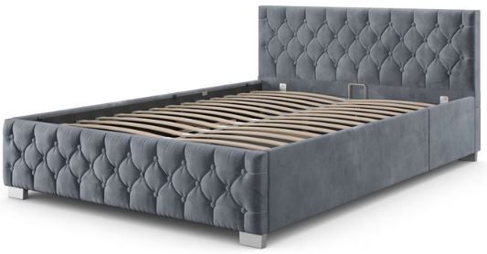 Juskys Nizza Polsterbett mit Samtbezug, 140x200 cm für 279,99€ (statt 380€)