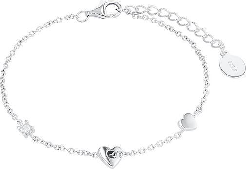 s.Oliver 925 Sterling Silber/Edelstahl Armband mit Herz Anhänger & Zirkonia für 20,10€ (statt 39€)