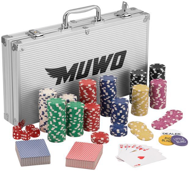 MUWO All In Pokerkoffer Set mit 300 Chips für 23,45€ (statt 33€)