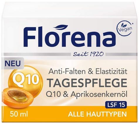 🧴 Florena Q10 Anti Falten Tagescreme, 50ml ab 2,39€ (statt 5€)