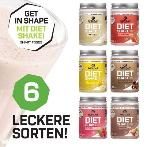 💪🏻 Bodylab Diet Shake in 6 Sorten, 420g für je 14,80€ (statt 20€)