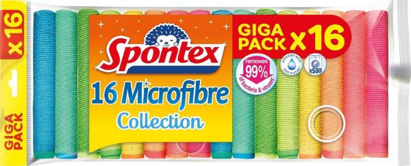 16er Pack Spontex Mikrofaser Collection Reinigungstücher für 6,99€ (statt 10€)