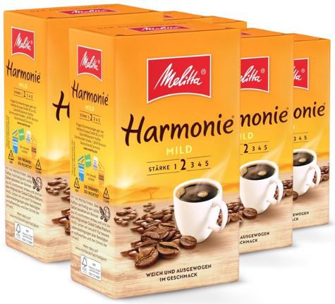 ☕ 6er Pack Melitta Harmonie Mild Filter Kaffee, je 500g ab 22,25€ (statt 30€)