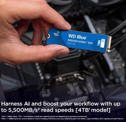 WD Blue SN5000 NVMe SSD mit 500 GB für 48,99€ (statt 56€)