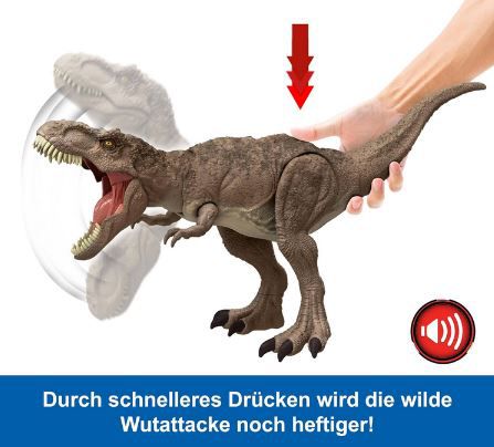 🦖 Mattel HXF54 Jurassic World: All Out Attack Tyrannosaurus Rex für 36,99€ (statt 49€)