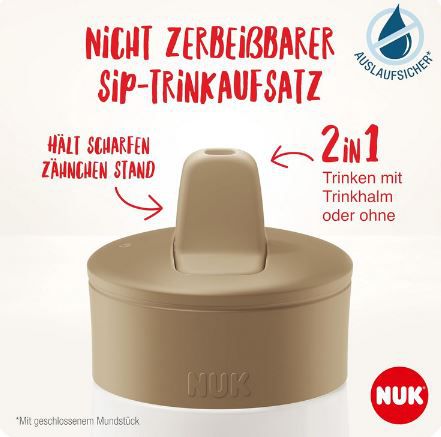 NUK Mini Me Flip Flasche mit Strohhalm, 450ml für 6,89€ (statt 10€)