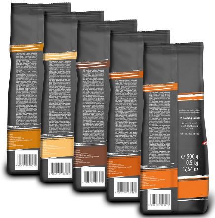 ☕ 5 x 500g Der Franz Kaffee Pack, Ganze Bohne mit 5 Sorten ab 21€ (statt 40€)