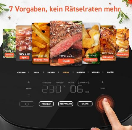 🍟 COSORI 7 in 1 Airfryer mit 4,7L bis 230°C für 89,99€ (statt 140€)