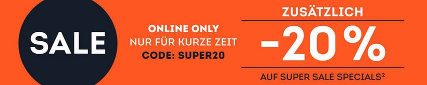 👕 Sportscheck Super Sale Specials mit 20% Rabatt   z.B. Nike Boots für 66€ (statt 85€)