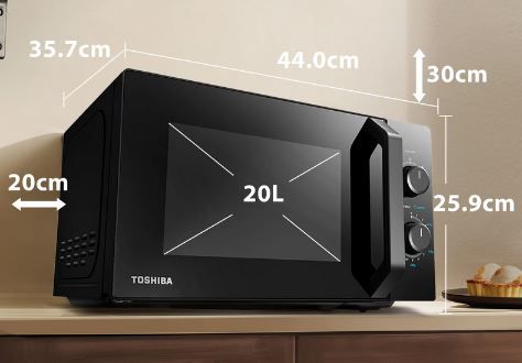 Toshiba MW2 MM20P(BK) Mikrowelle mit 800W & 20L für 61,35€ (statt 89€)