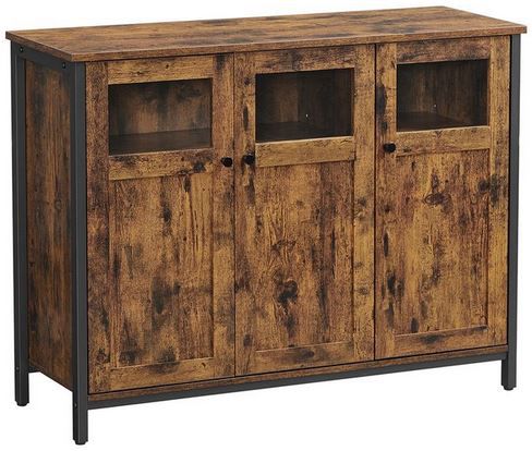 VASAGLE Vintage Sideboard mit 3 Türen für 75,99€ (statt 101€)