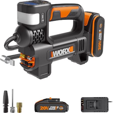 💨 WORX WX092 Luftkompressor & LED Licht Set für 90,47€ (statt 109€)