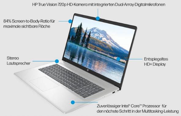 💻 HP (B20DHEA) 17,3 FHD Laptop mit i7 1355U, 16GB/1TB für 799€ (statt 899€)