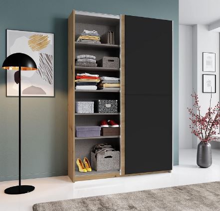 Stella Trading Fast Kleiderschrank in Artisan Eiche Optik, 125x195x38cm für 224,99€ (statt 309€)