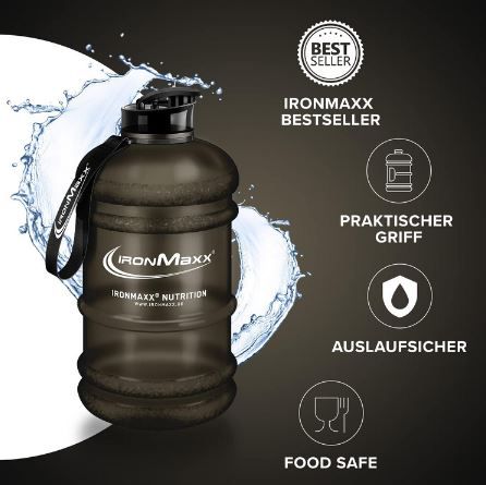 💪 IronMaxx Water Gallon Trinkflasche, 2.200ml ab 9,51€ (statt 15€)