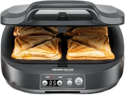 🥪 Rommelsbacher ST 1800 Sandwich Maker für 4 XL Sandwiches für 53,29€ (statt 68€)