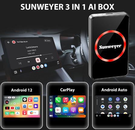 Sunweyer Wireless CarPlay & Android Auto Adapter für 49,99€ (statt 100€)