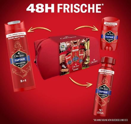 Old Spice Fußball Kulturbeutel Geschenkset mit Deo, Spray & Duschgel ab 8,39€ (statt 13€)