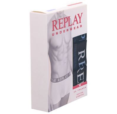 3er Pack Replay Basic Cuff Logo Boxershorts ab 8,24€ (statt 16€)