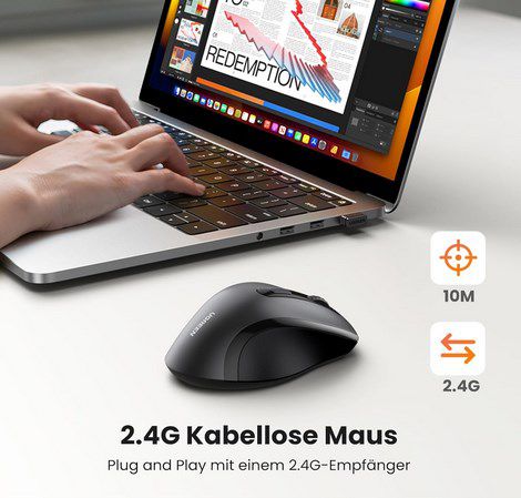 UGREEN kabellose Maus mit 1600 DPI für 8,79 (statt 11€)