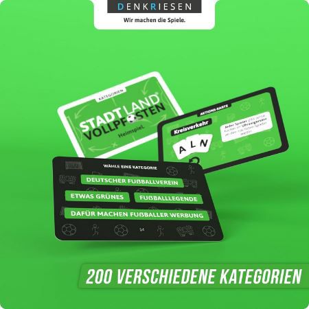 ⚽ Stadt Land Vollpfosten Das Kartenspiel   Fußball Edition für 16,49€ (statt 21€)