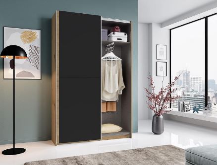 Stella Trading Fast Kleiderschrank in Artisan Eiche Optik, 125x195x38cm für 224,99€ (statt 309€)