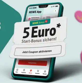 💰😋 Neu: REWE Bonus App mit 5€ Gutschein (ab 30€)