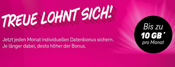 Magenta Moments: Kostenloses monatlichen Datenbonus bis max. 10 GB