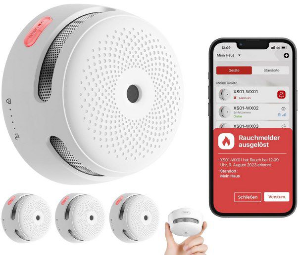 3er Pack X Sense WLAN Rauchmelder mit App Anbindung für 69,40€ (statt 89€)