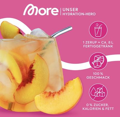 🍑 65ml MORE Zerup Peach Iced Tea für 4,44€ (statt 6€)