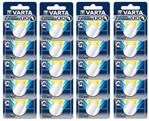 Varta CR2032 Knopfzelle 3V 20 Stück für 5,95€ (statt 12€)