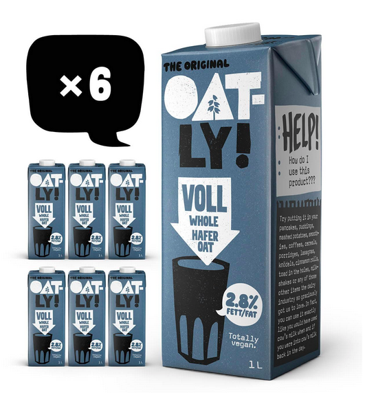 🥛 6x Oatly Haferdrink 2,8% Fett ab 10,77€ (statt 13€)